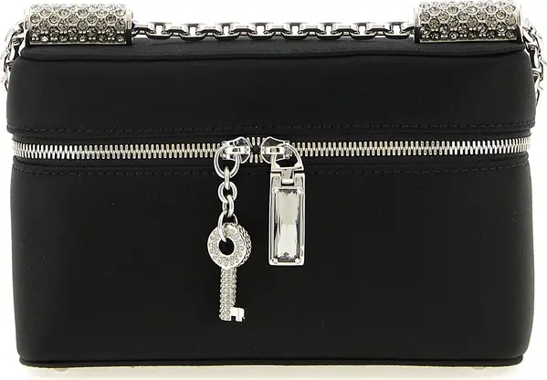 Black Viscose Crossbody Bag