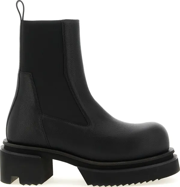 Black Goatskin Ankle Boots