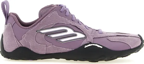 Purple Polyester Athletic Sneakers