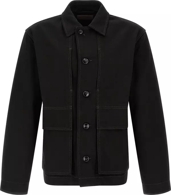 Black Cotton Denim Jacket