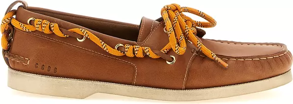 Brown Cowhide Slip-On Loafers