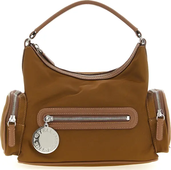 Brown Polyamide Crossbody Bag