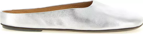 Silver Calfskin Mules