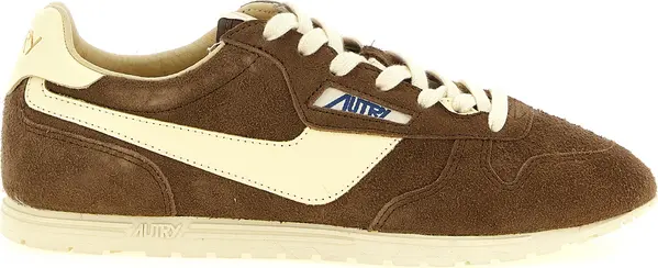 Brown Cowhide Athletic Sneakers