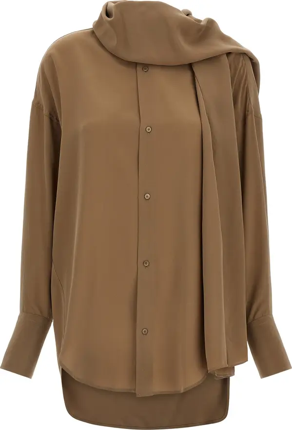 Brown Silk Blouse
