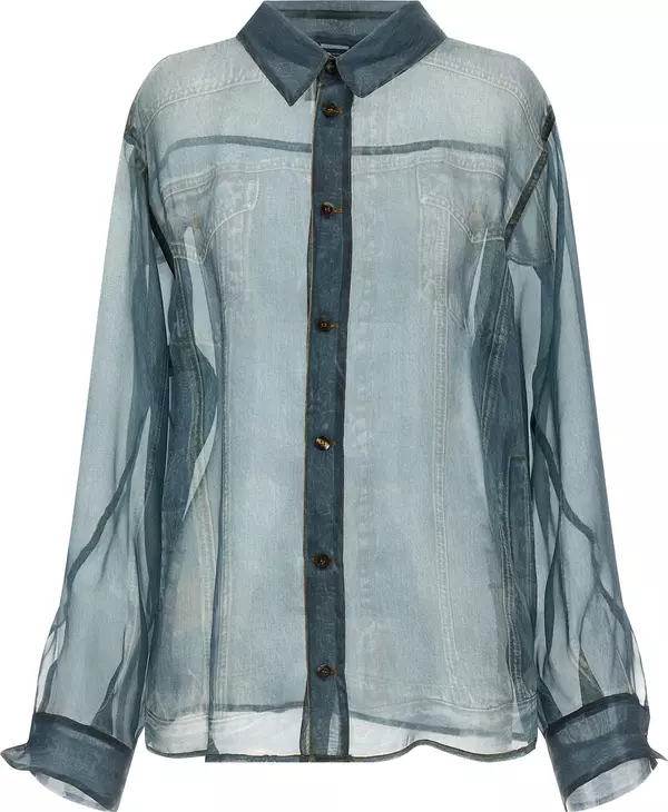 Blue Silk Blouse