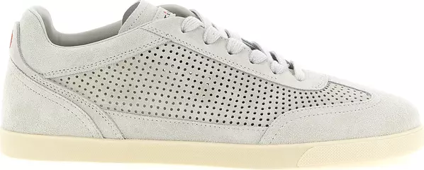 Gray Calfskin Low Top Sneakers