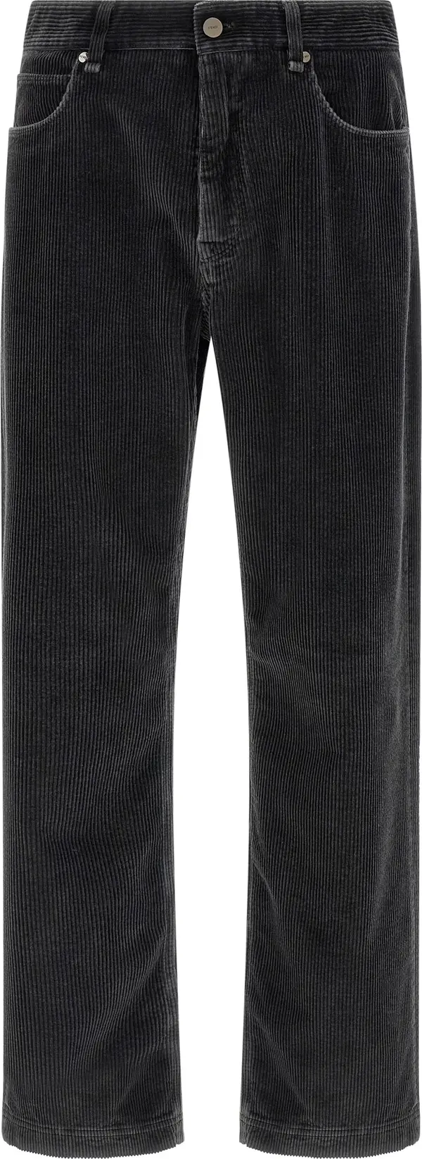 Gray Cotton Casual Pants