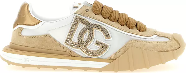Beige Calfskin Athletic Sneakers