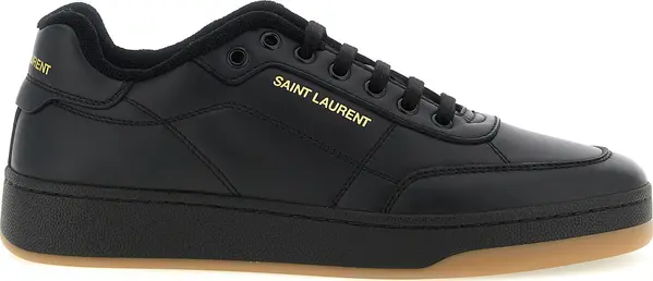 Black Calfskin Low Top Sneakers