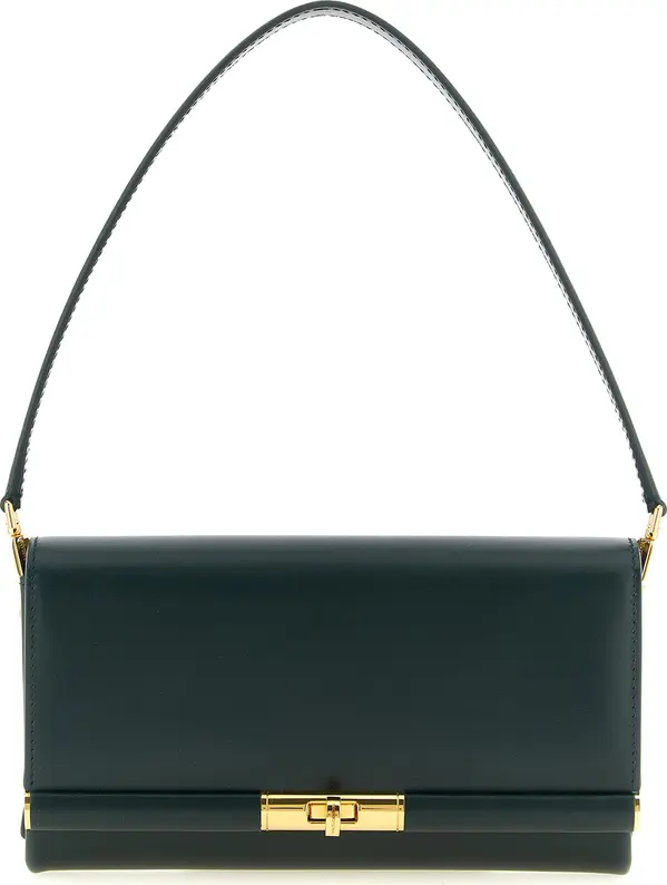 Bicolor Calfskin Shoulder Bag