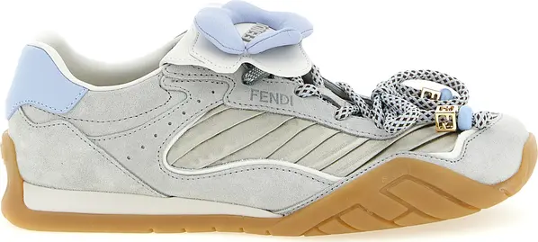 Gray Calfskin Athletic Sneakers