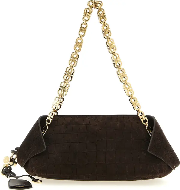 Brown Goatskin Shoulder Bag