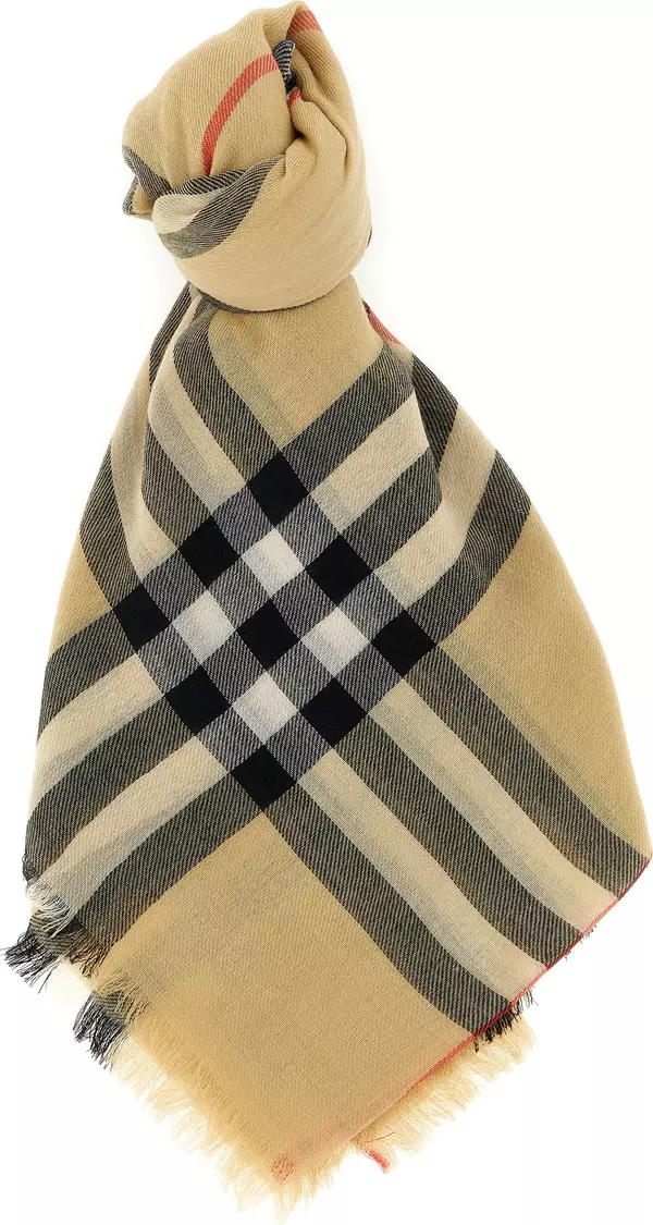 Beige Wool Scarf