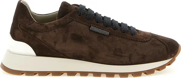 Brown Calfskin Athletic Sneakers