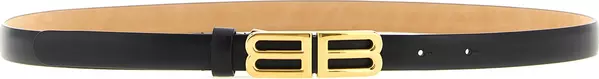 Black Leather Regular Belt