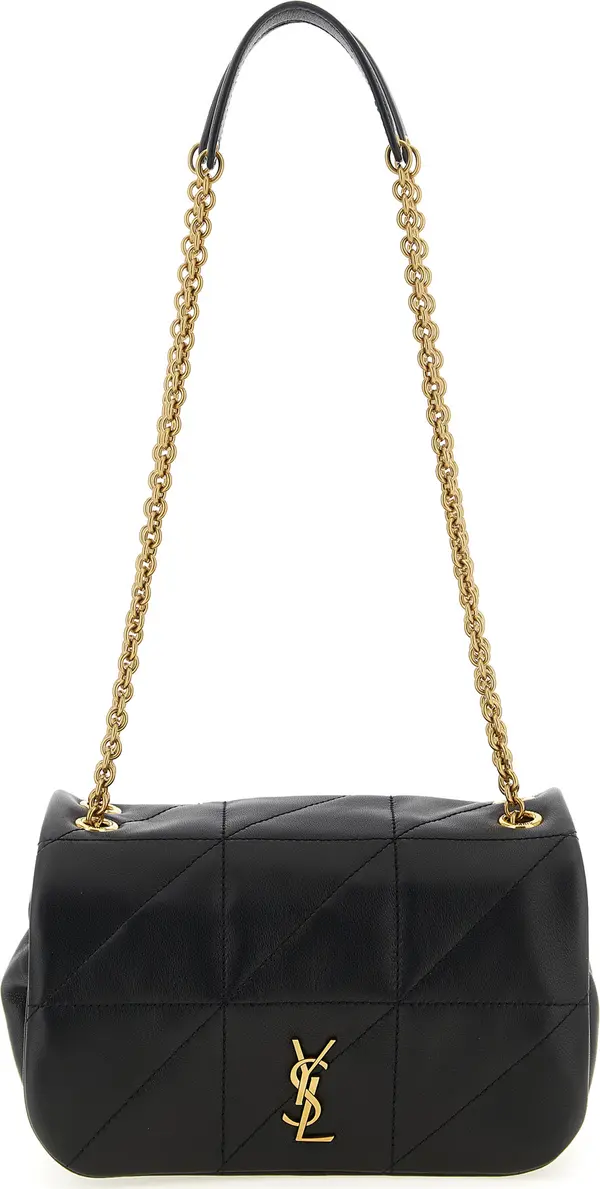 Black Lamb Leather Shoulder Bag