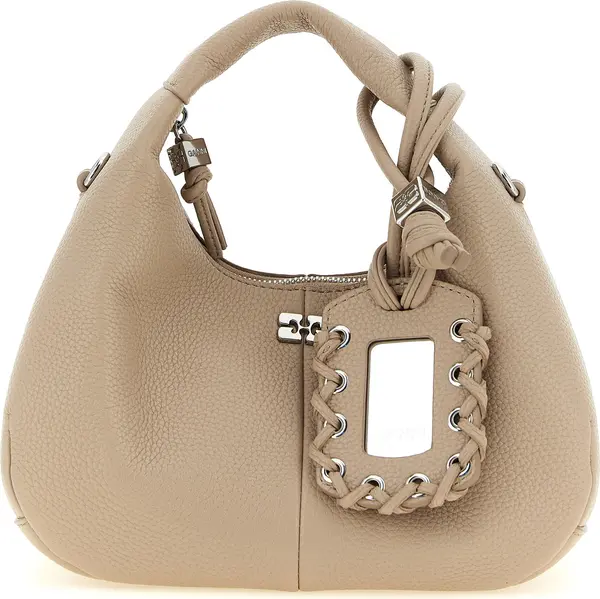 Beige Polyester Handbag