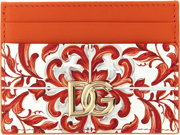 Orange Calfskin Cardholder
