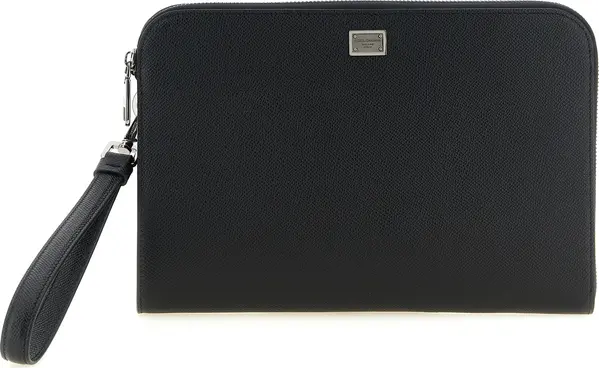 Black Calfskin Clutch Bag
