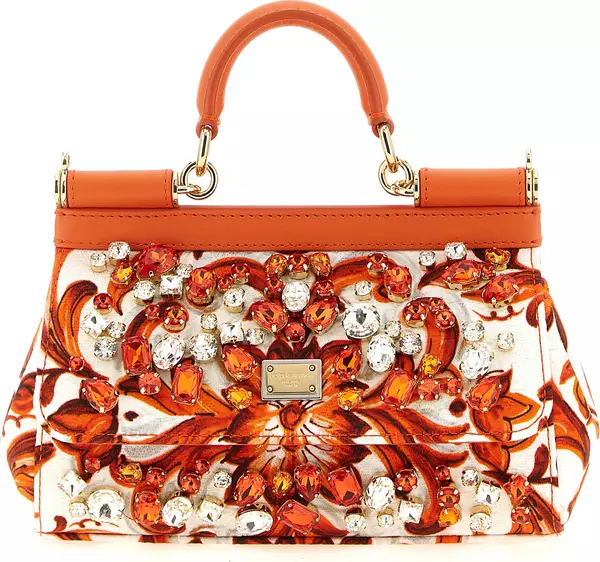 Orange Cotton Handbag