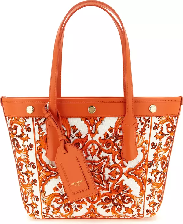 Orange Cotton Tote Bag