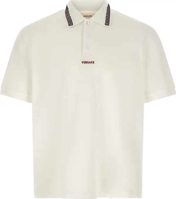 White Cotton Polo Shirt