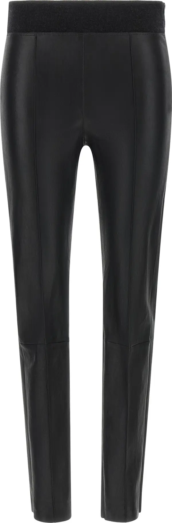 Black Lamb Leather Leggings