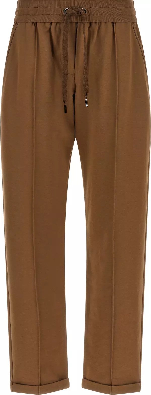 Brown Cotton Joggers (Workout Pants)