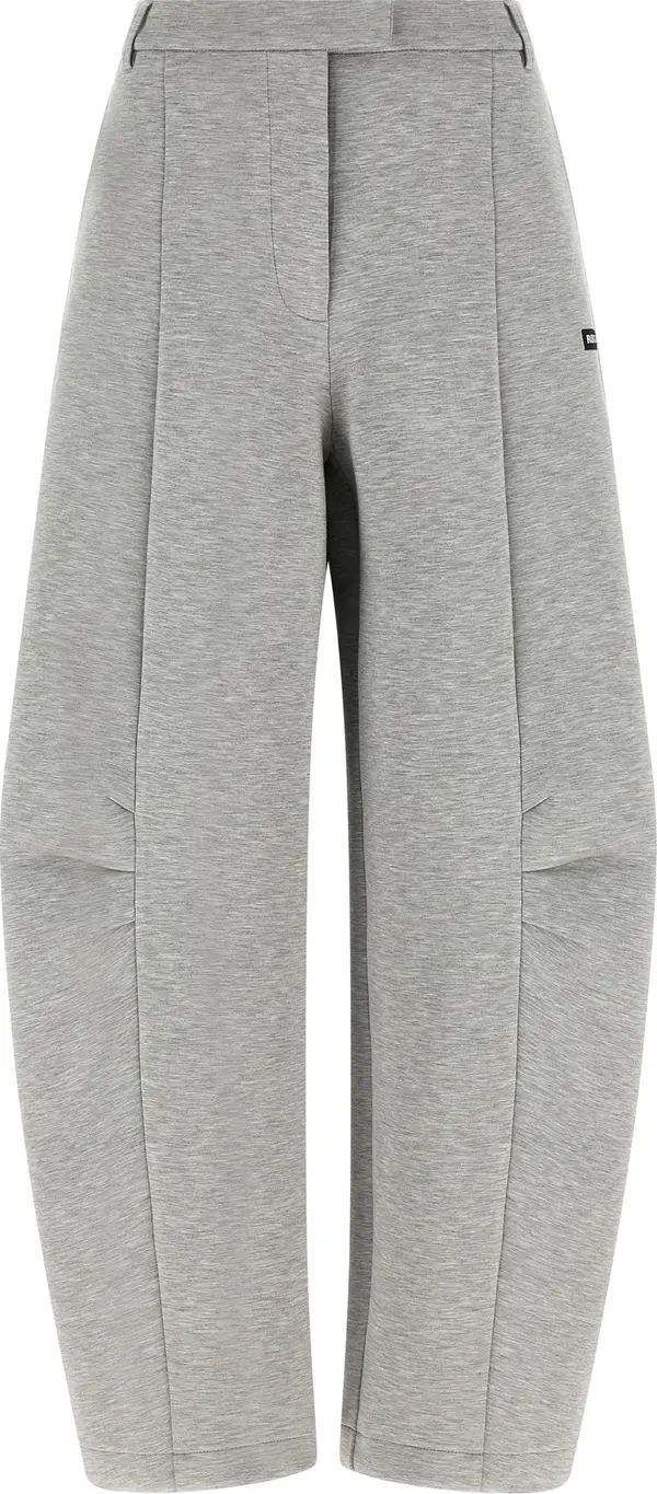 Gray Viscose Cargo Pants