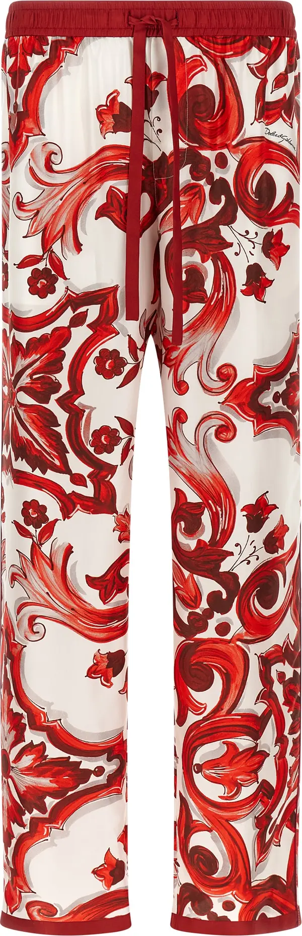 Multicolor Silk Casual Pants