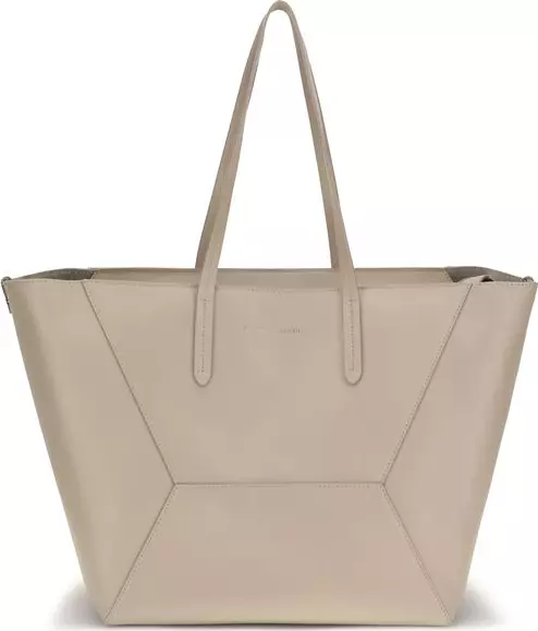Beige Calf Leather Bos Taurus Shoulder Bag