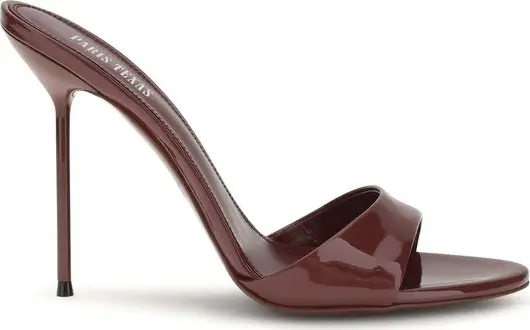 Bordeaux Calf Leather Bos Taurus Stiletto Heel Sandals