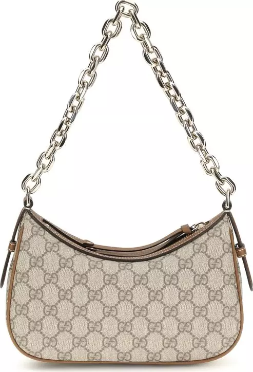 Beige Fabric Handbag