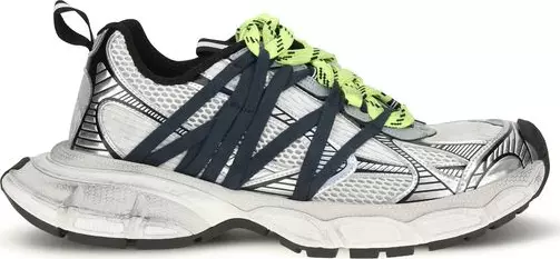 Gray Polyester Athletic Sneakers