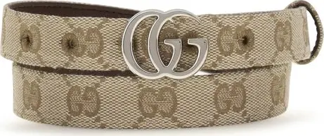 Beige Fabric Thin Belt