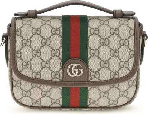 Beige Fabric Handbag