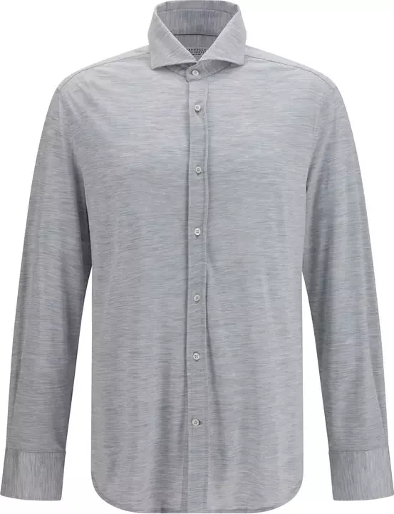 Gray Silk Dress Shirt