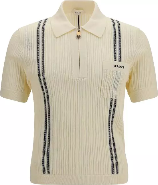 Beige Cotton Polo Shirt