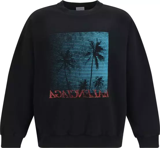 Black Cotton Sweatshirt