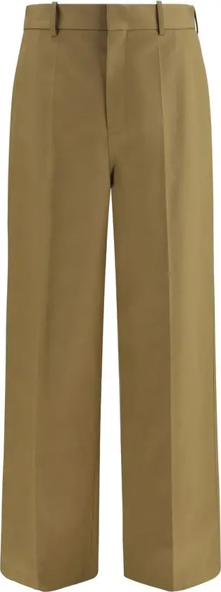 Beige Cotton Chino Pants