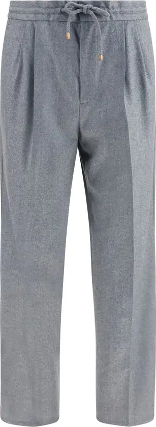Gray Wool Oves Aries Casual Pants