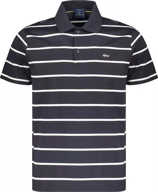 Blue Cotton Polo Shirt