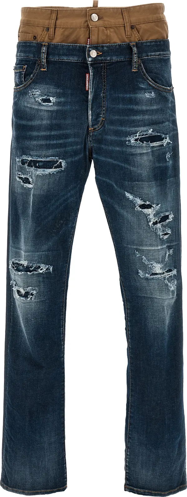 Blue Cotton Skinny Jeans