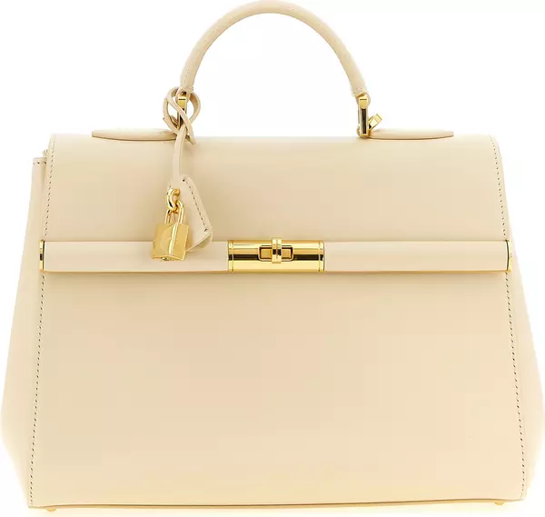 White Lamb Leather Handbag