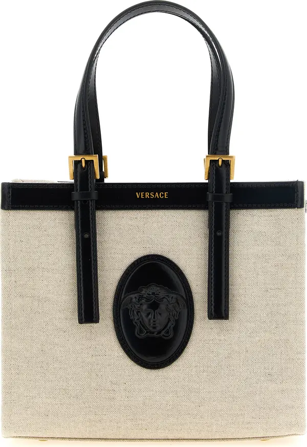 Beige Linen Tote Bag