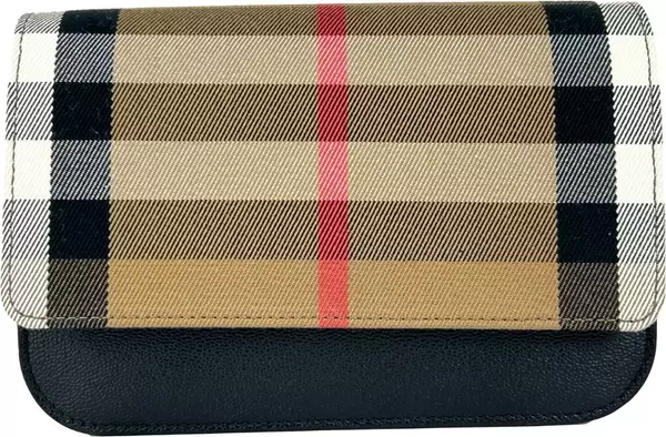 Burberry Small Leather Madison Crossbody Check Bag