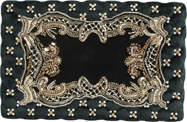 Black Velvet Gold Frame Clutch Evening Clutch Purse Bag