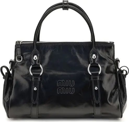 Black Calf Leather Bos Taurus Handbag
