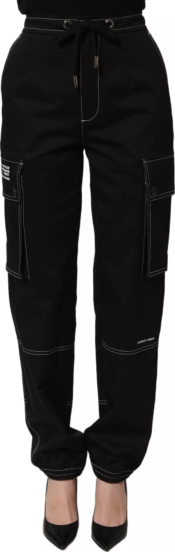 Black Vibe Cargo High Waist Straight Pants